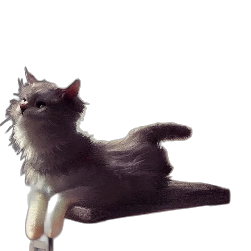 staff, animal, creature, concept art, watercolor, fantasy art, photorealistic, monochrome transparent PNG cut-out
