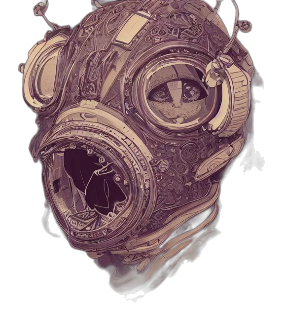 mask, face, robot, creature transparent PNG cut-out