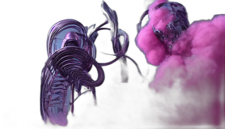 creature, mask, hair, robot transparent PNG cut-out