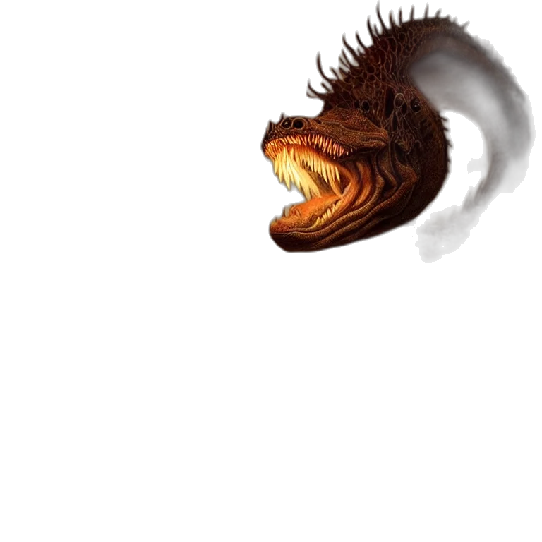 dragon, creature, animal, staff transparent PNG cut-out