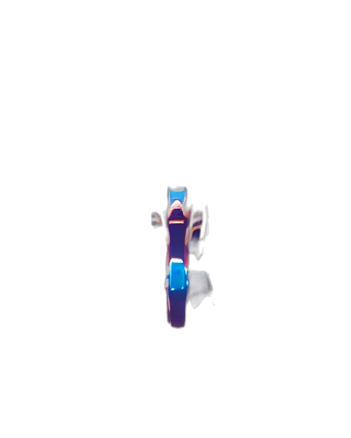 jewelry, staff, weapon, crown, vaporwave, 3d render, blue, gundam transparent PNG cut-out