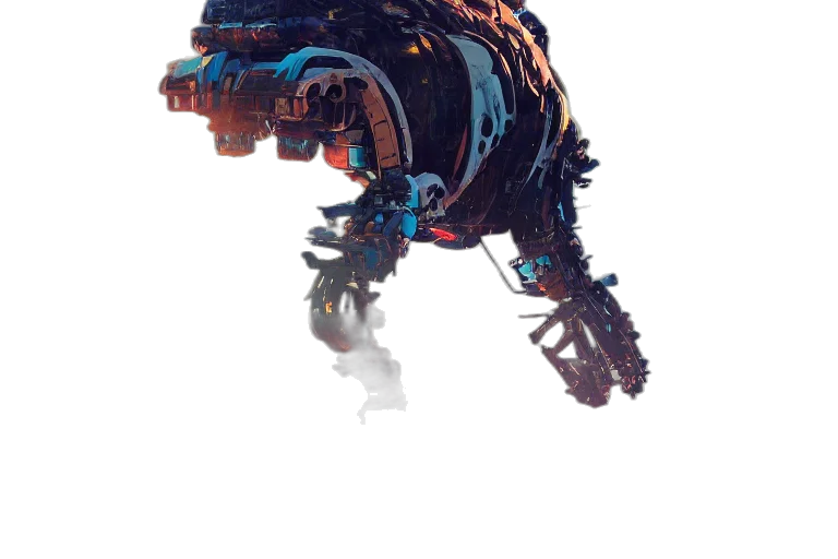 robot, dragon, creature, weapon, concept art, 3d render, fantasy art, cyberpunk transparent PNG cut-out