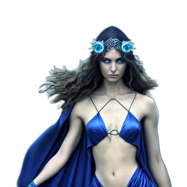 jewelry, crown, dress, fantasy art, concept art, comic book art, 3d render, underwater transparent PNG cut-out
