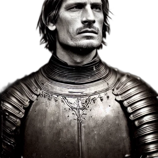 sword, face, photorealistic, tintype, photo, jaime, lannister, wearing transparent PNG cut-out