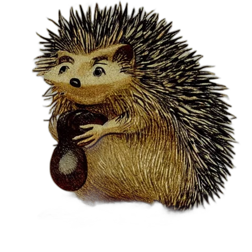 animal, creature, food, staff, photorealistic, concept art, 3d render, hedgehog transparent PNG cut-out