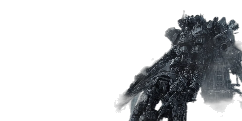 robot, weapon, dragon, concept art, 3d render, fantasy art, photorealistic, monochrome transparent PNG cut-out