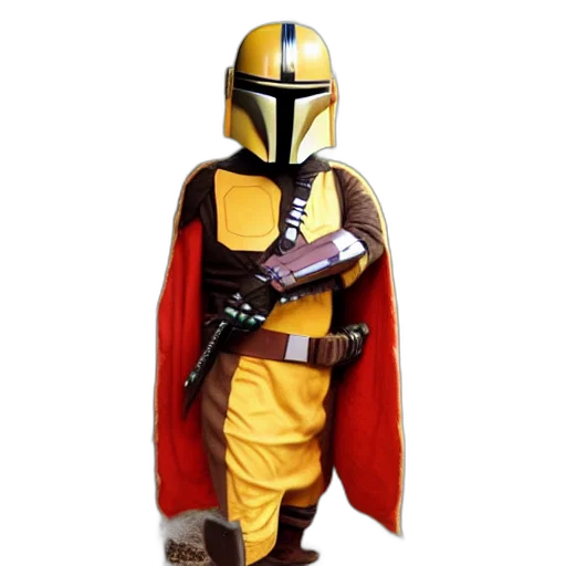 staff, concept art, fantasy art, mandalorian, large, stuffed, mango, costume transparent PNG cut-out