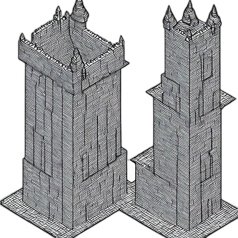 building, crown, furniture, concept art, 3d render, pixel art, fantasy art, city street transparent PNG cut-out