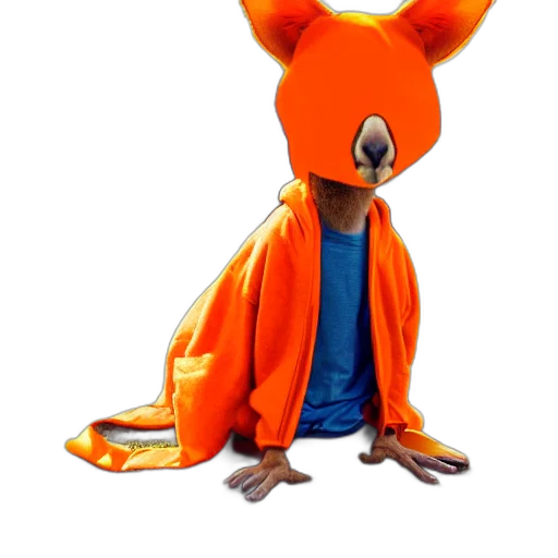 animal, jacket, mask, creature, concept art, 3d render, cartoon, portrait transparent PNG cut-out