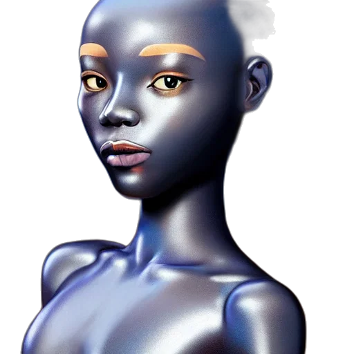 robot, face, jewelry, mask, concept art, fantasy art, 3d render, photorealistic transparent PNG cut-out