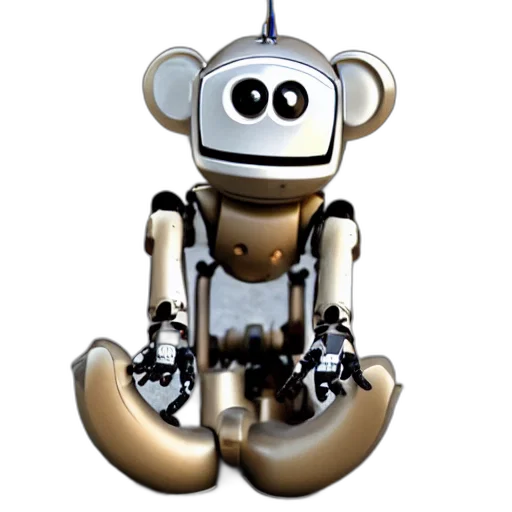 robot, staff, animal, 3d render transparent PNG cut-out