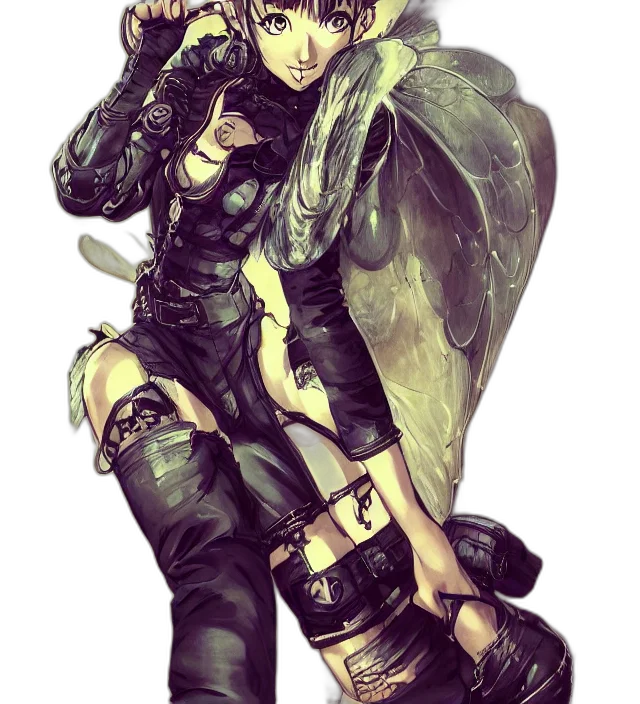 dragon, weapon, fantasy art, concept art, comic book art, cyberpunk, green, dark transparent PNG cut-out