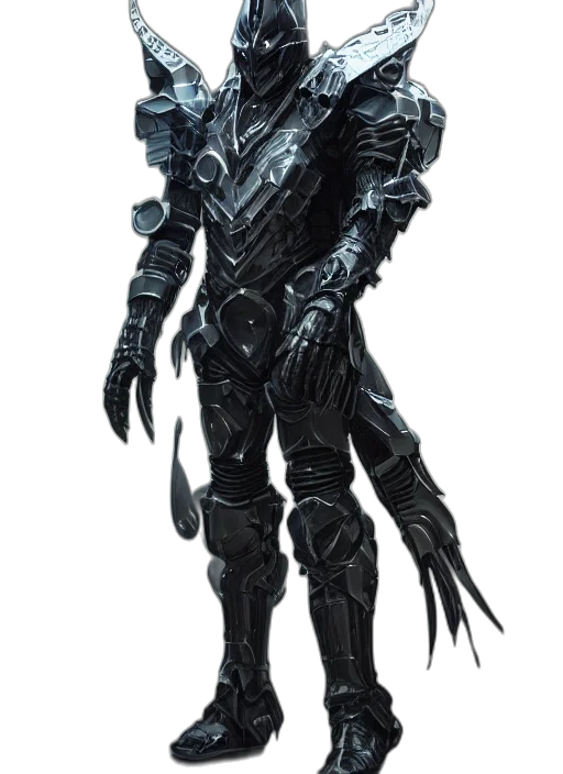 robot, creature, staff, weapon transparent PNG cut-out
