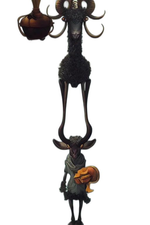 animal, crown, staff, creature transparent PNG cut-out