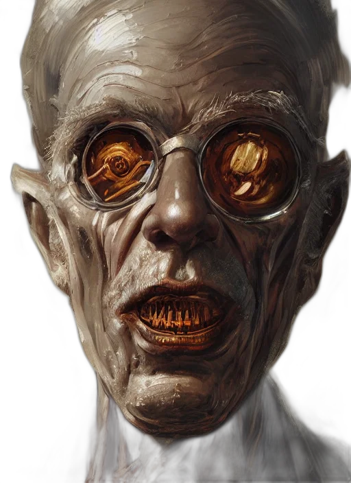 face, mask, creature, concept art transparent PNG cut-out