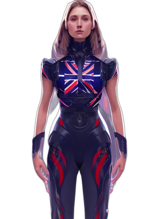 robot, dress, concept art, cyberpunk, comic book art, 3d render, symmetry, portrait transparent PNG cut-out