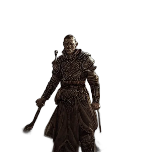 staff, sword, weapon, mask, concept art, fantasy art, 3d render, comic book art transparent PNG cut-out