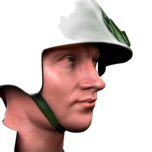 hat, face, staff, weapon, 3d render, photorealistic, concept art, cartoon transparent PNG cut-out