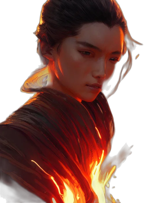 dragon, staff, face, sword transparent PNG cut-out