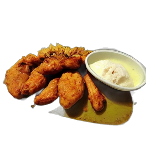 food, photorealistic, duas, chickens, restaurante transparent PNG cut-out