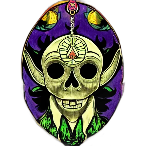 mask, jewelry, staff, crown transparent PNG cut-out