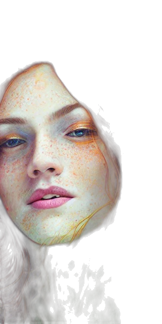 face, mask, crown, photorealistic, 3d render, fantasy art, concept art, outer space transparent PNG cut-out