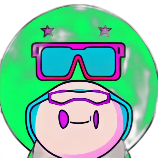 hat, cartoon, vaporwave, pixel art, anime, pastel, neon, colorful transparent PNG cut-out