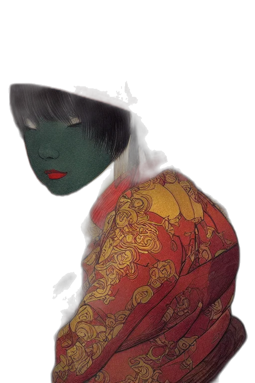 dress, mask, face, creature transparent PNG cut-out