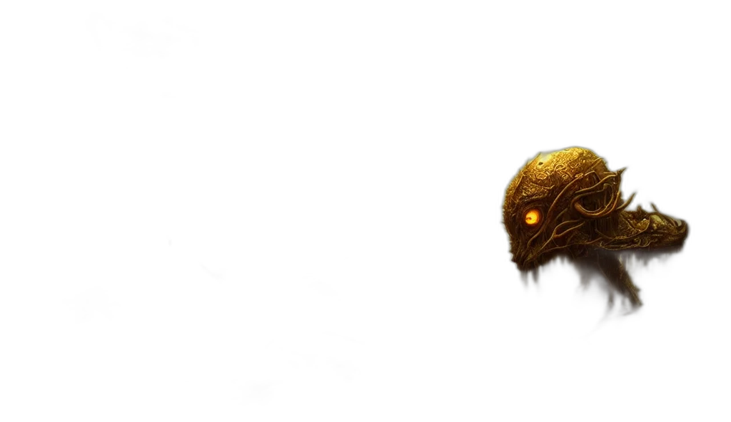 creature, mask, hair, dragon, concept art, fantasy art, pixel art, 3d render transparent PNG cut-out