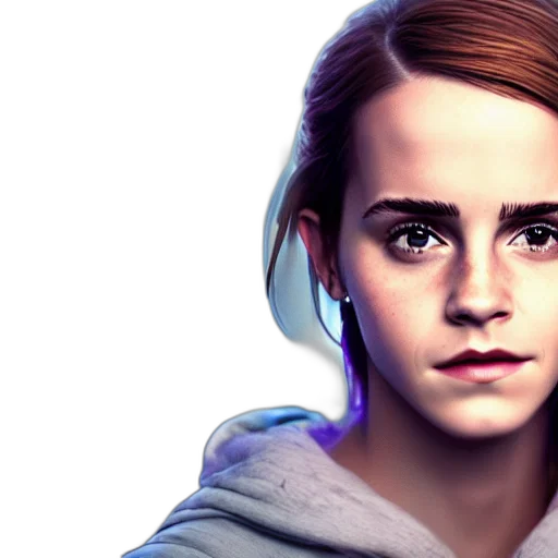 face, photorealistic, concept art, fantasy art, comic book art, neon lights, portrait, emma transparent PNG cut-out