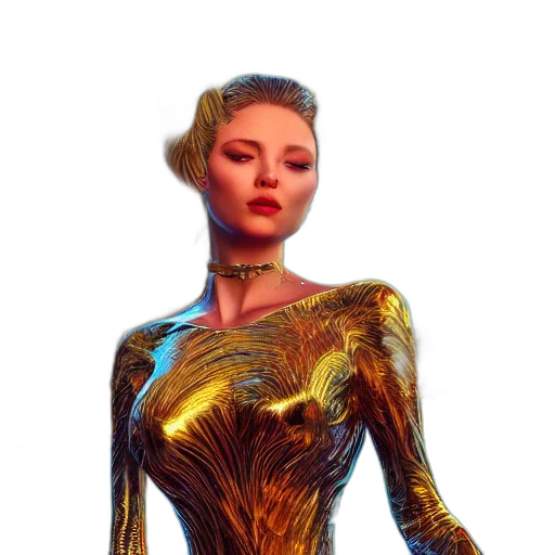 dress, robot, jewelry, concept art transparent PNG cut-out