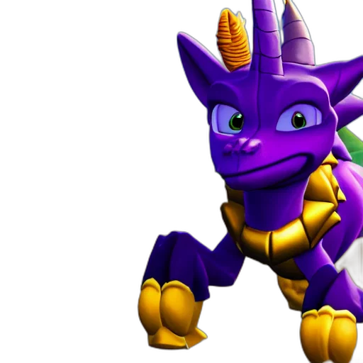 dragon, animal, creature, staff, 3d render, concept art, photo, spyro transparent PNG cut-out