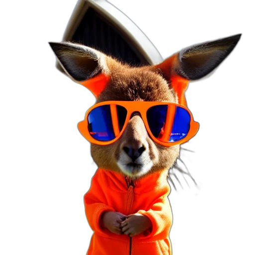 jacket, animal, staff, 3d render transparent PNG cut-out