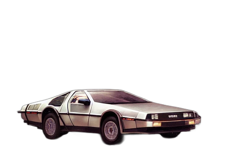 car, concept art, vaporwave, photorealistic transparent PNG cut-out