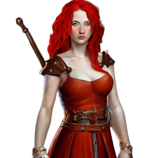 staff, sword, dress, fantasy art transparent PNG cut-out