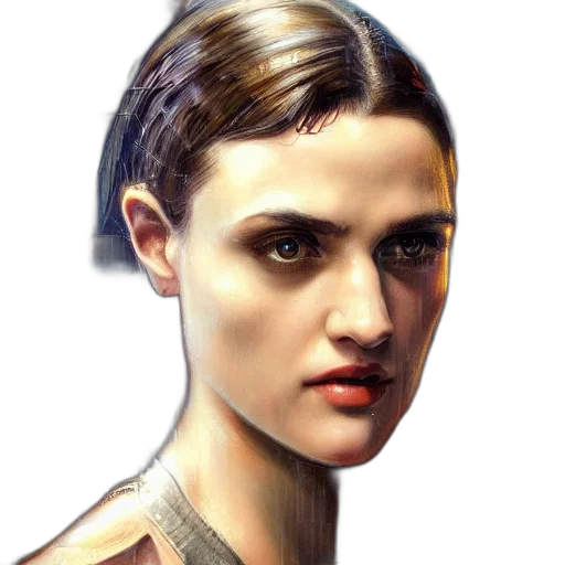 face, mask, hair, jewelry, photorealistic, concept art, fantasy art, oil painting transparent PNG cut-out