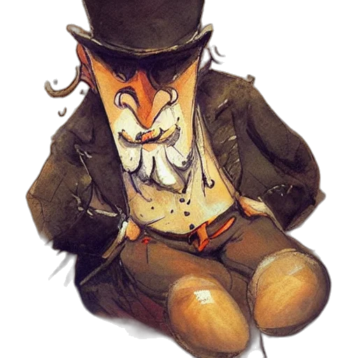 hat, staff, jacket, animal transparent PNG cut-out