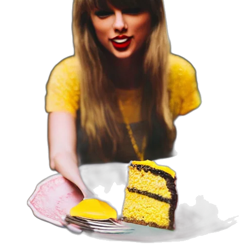 food, hat, pixel art, 3d render, photorealistic, taylor, swift, eating transparent PNG cut-out