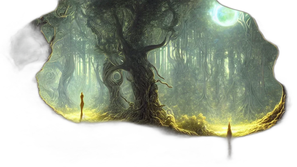 tree, fantasy art, concept art, 3d render transparent PNG cut-out