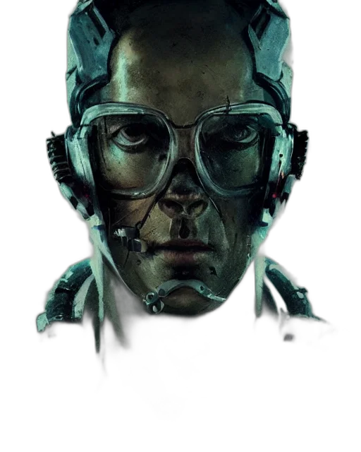 robot, mask, face, jacket transparent PNG cut-out