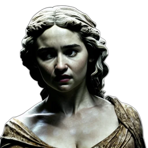 face, crown, dress, photorealistic transparent PNG cut-out
