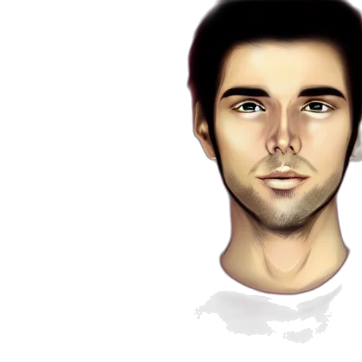 face, mask, photorealistic, cartoon, 3d render, concept art, guy, short transparent PNG cut-out