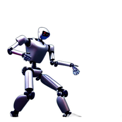 robot, 3d render, concept art, pixel art, cyberpunk, two, subject, composition transparent PNG cut-out