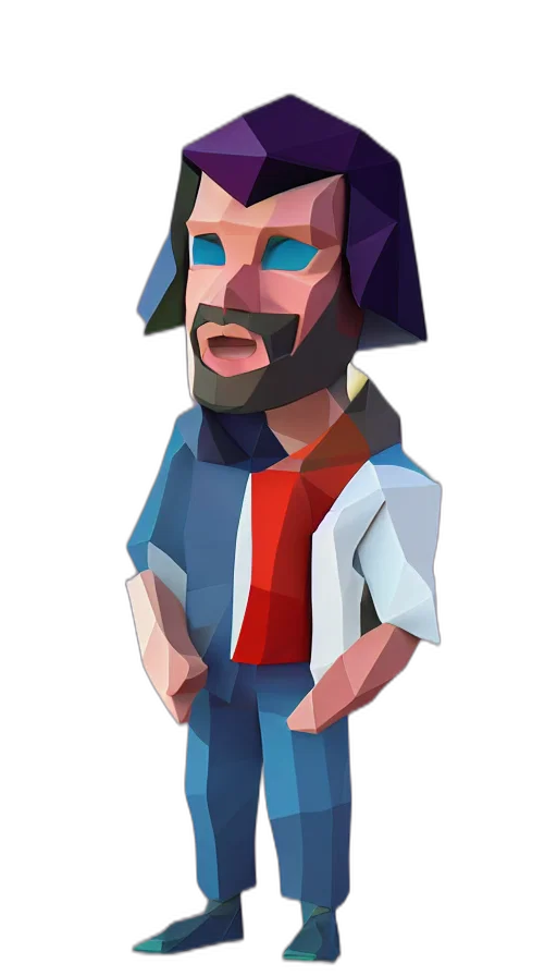 mask, face, staff, robot, concept art, 3d render, pixel art, cartoon transparent PNG cut-out