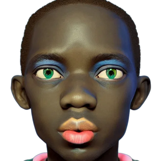 face, mask, robot, creature, 3d render, photorealistic, cartoon, concept art transparent PNG cut-out