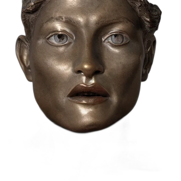 face, mask, crown, jewelry, 3d render, photorealistic, concept art, photo transparent PNG cut-out
