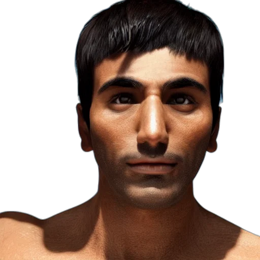 face, hair, animal, photorealistic transparent PNG cut-out