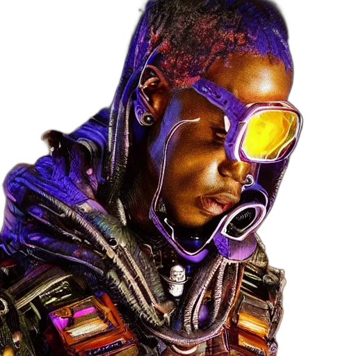 mask, robot, face, jacket transparent PNG cut-out