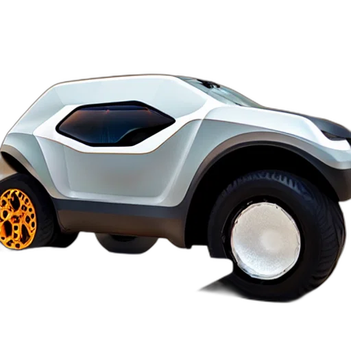 car, robot, 3d render, concept art transparent PNG cut-out