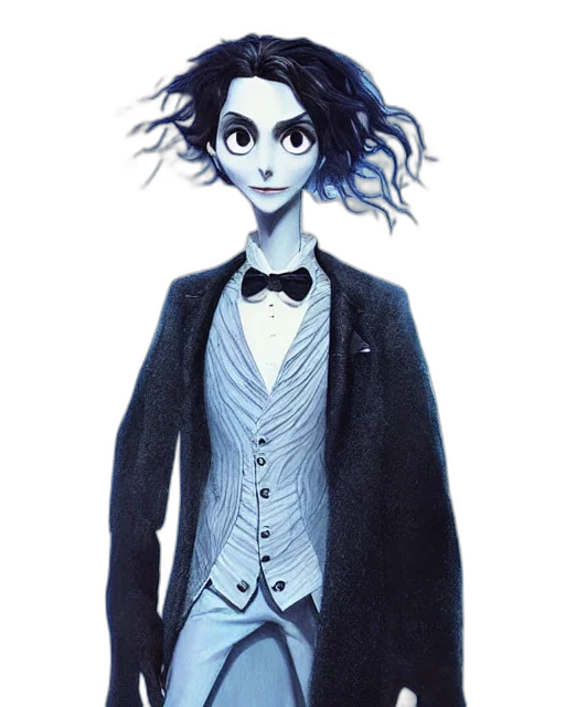 mask, staff, jacket, creature, concept art, cartoon, comic book art, anime transparent PNG cut-out